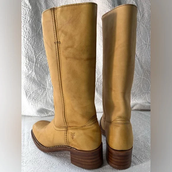 Frye Campus Boots 14L Women 8.5 B Banana Iconic Closet Staple Quiet Luxury Boho - Picture 6 of 16